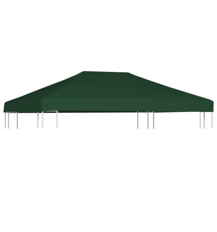 Toile supérieure de belvédère 310 g / m² 4 x 3 m Vert | Mobilier & Déco