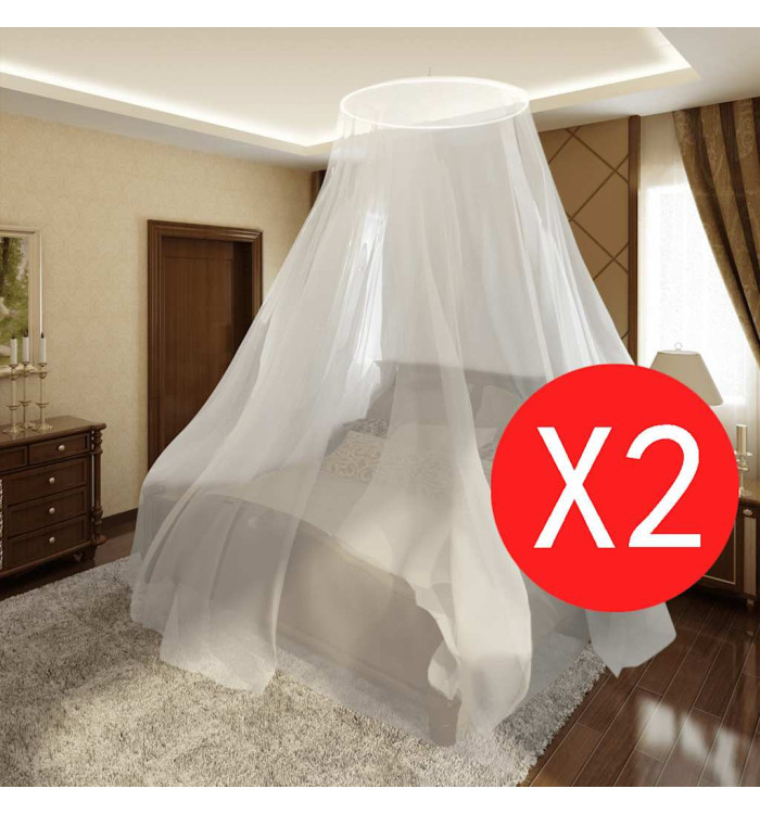 Moustiquaire 2 pcs Rond 56x325x230 cm | Mobilier & Déco