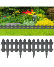 Bordures de pelouse 25 pcs Anthracite 10 m PP | Mobilier & Déco