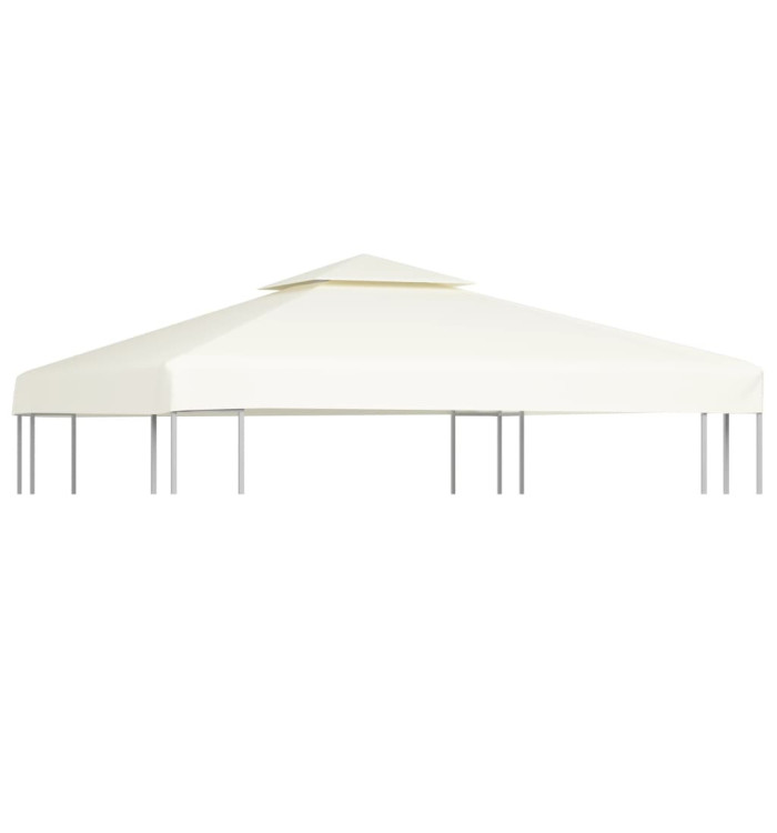 Recouvrement de remplacement d'auvent 310 g/m² 3x3m Blanc crème | Mobilier & Déco