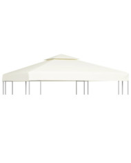 Recouvrement de remplacement d'auvent 310 g/m² 3x3m Blanc crème | Mobilier & Déco