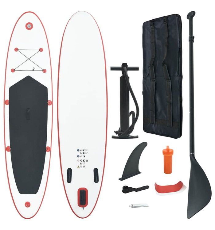Ensemble de planches SUP gonflables rouge et blanc | Mobilier & Déco