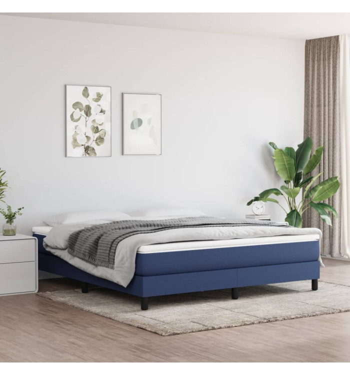 Matelas de lit à ressorts ensachés Bleu 160x200x20 cm Tissu | Mobilier & Déco