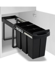 Poubelle amovible de cuisine fermeture en douceur 36 L | Mobilier & Déco
