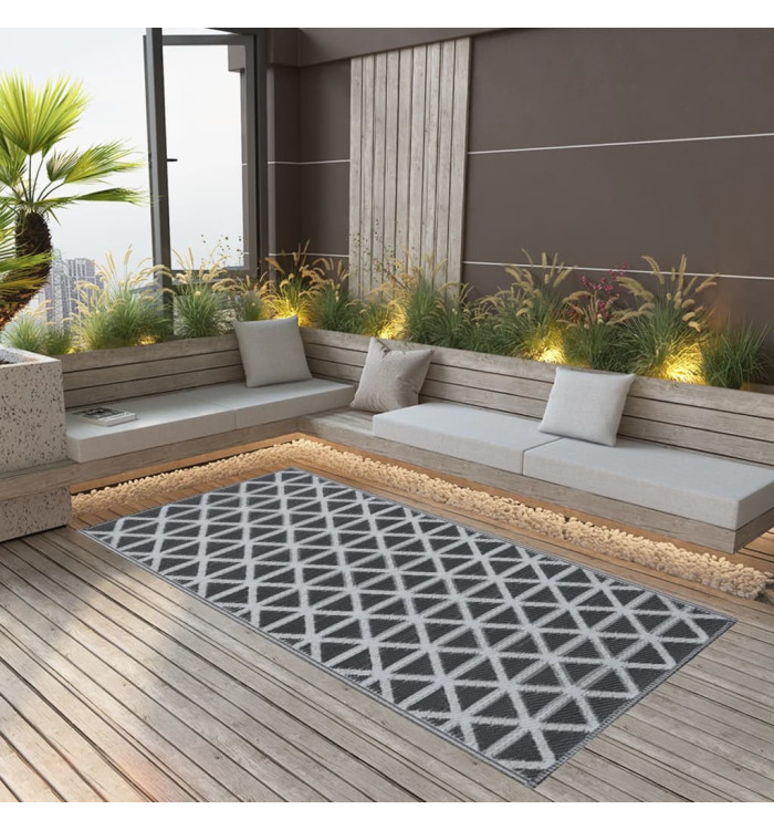 Tapis d'extérieur ARAKIL Noir 160x230 cm PP | Mobilier & Déco