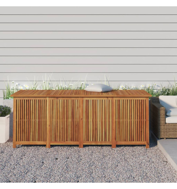 Boîte de rangement de jardin 200x80x75 cm bois massif d'acacia | Mobilier & Déco