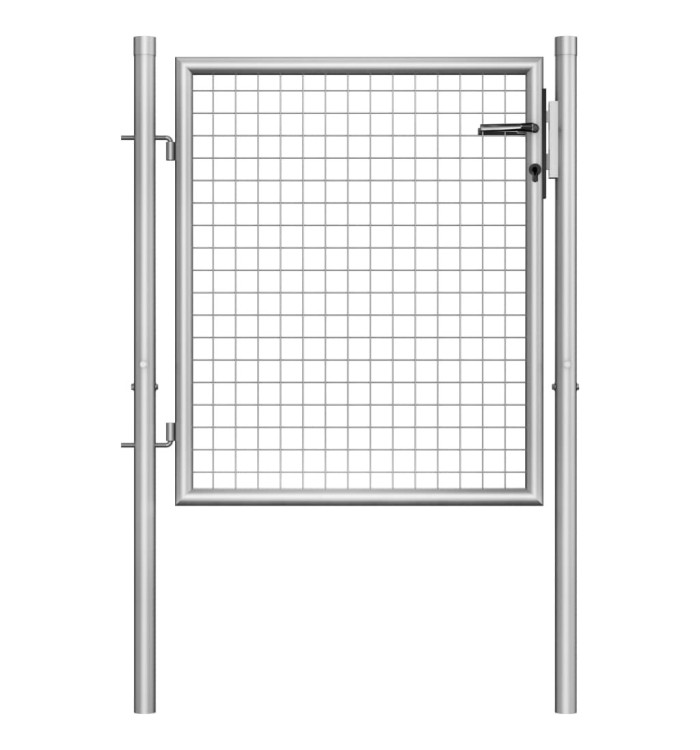 Porte de jardin Acier galvanisé 105x125 cm Argenté | Mobilier & Déco