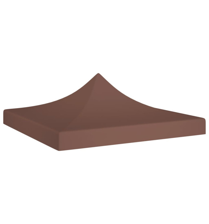 Toit de tente de réception 3x3 m Marron 270 g/m² | Mobilier & Déco