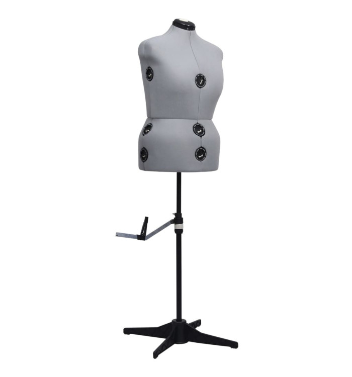 Mannequin de robe ajustable pour femme Gris L Taille 44-50 | Mobilier & Déco