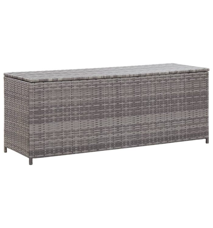 Boîte de rangement de jardin gris 120x50x60 cm résine tressée | Mobilier & Déco