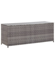 Boîte de rangement de jardin gris 120x50x60 cm résine tressée | Mobilier & Déco