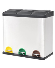 Poubelle à ordures Acier inoxydable 54 L | Mobilier & Déco