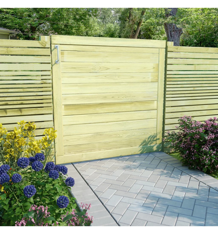 Portail de jardin Bois de pin imprégné 100x100 cm | Mobilier & Déco