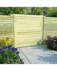 Portail de jardin Bois de pin imprégné 100x100 cm | Mobilier & Déco
