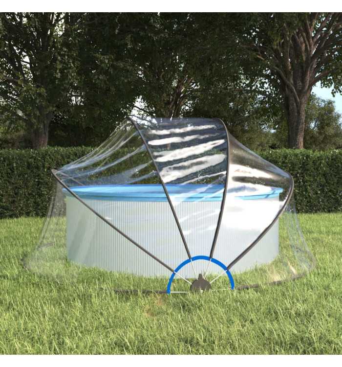 Dôme de piscine rond 315x158 cm PVC | Mobilier & Déco