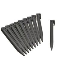 Nature Chevilles d'ancrage de jardin 10 pcs Gris | Mobilier & Déco