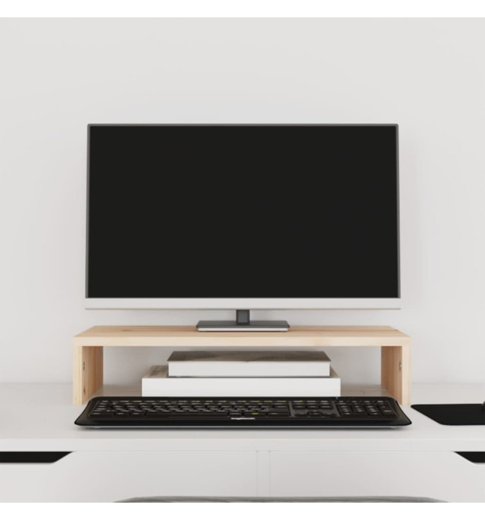 Support pour moniteur 50x27x10 cm Bois de pin solide | Mobilier & Déco