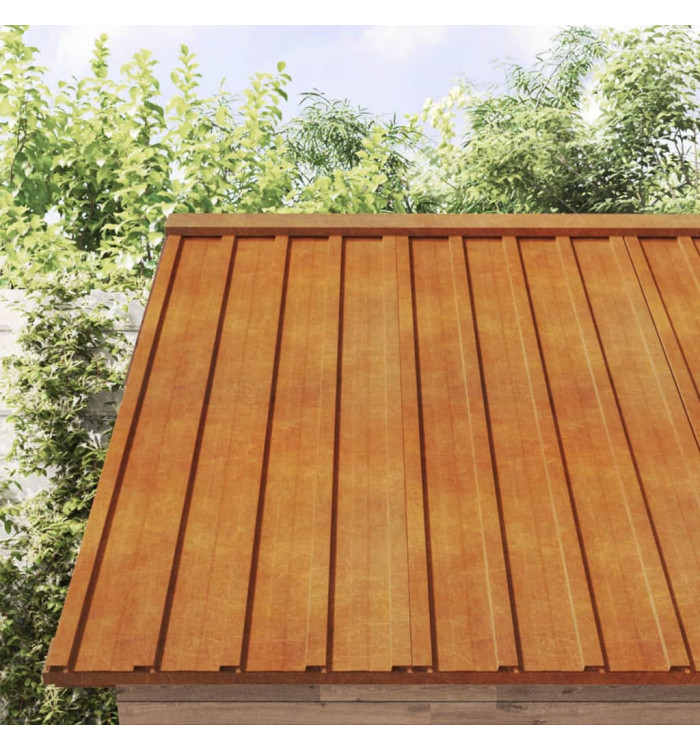 Panneaux de toiture 12 pcs rouillé 100x44 cm Acier corten | Mobilier & Déco