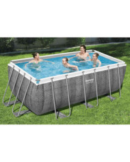 Bestway Ensemble de piscine rectangulaire Power Steel 412x201x122 cm | Mobilier & Déco
