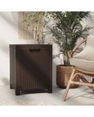 Boîte de rangement de jardin 39x39x46 cm Rotin PP Marron | Mobilier & Déco