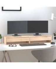 Support pour moniteur 100x27x15 cm Bois de pin solide | Mobilier & Déco