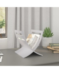 Porte-revue en bois sur pied Blanc | Mobilier & Déco