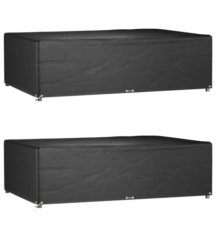 Housses de salon de jardin 2 pcs 12 œillets rectangulaire | Mobilier & Déco
