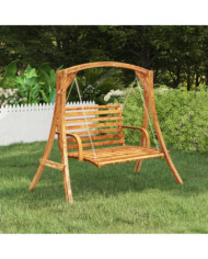 Cadre de balançoire Bois massif courbé avec finition en teck | Mobilier & Déco
