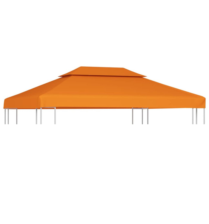 Recouvrement de remplacement d'auvent 310 g/m² Orange 3x4 m | Mobilier & Déco