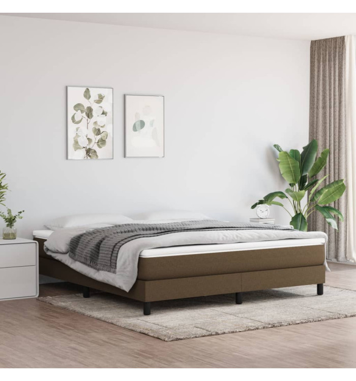 Matelas de lit à ressorts ensachés Marron foncé 160x200x20 cm | Mobilier & Déco