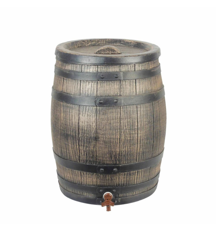 Nature Récupérateur d'eau avec aspect de bois 50 L 38x49,5 cm Marron | Mobilier & Déco