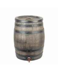 Nature Récupérateur d'eau avec aspect de bois 50 L 38x49,5 cm Marron | Mobilier & Déco
