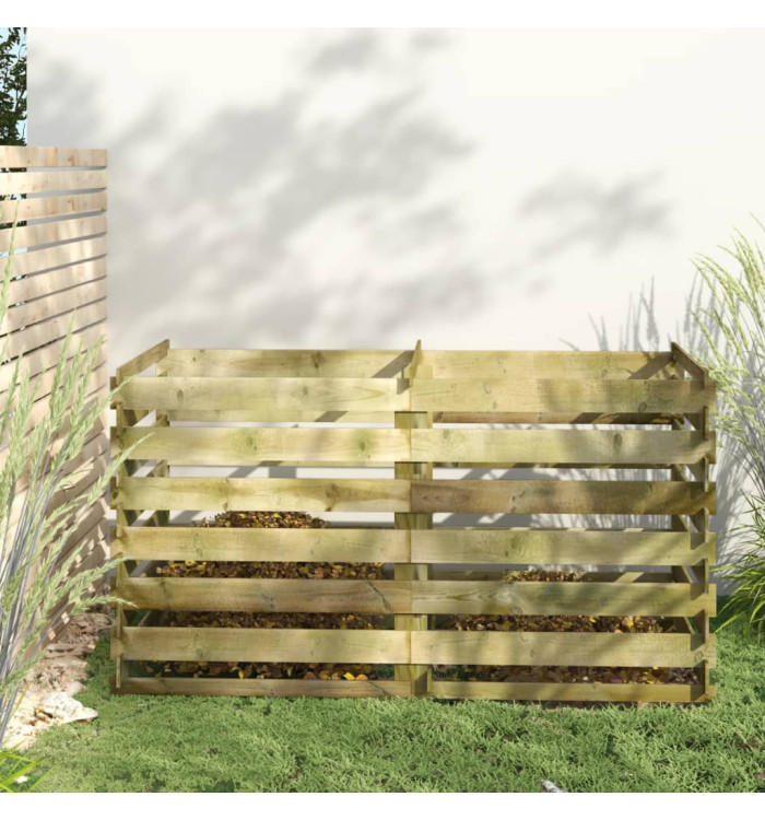 Bac de compostage à lattes Bois de pin imprégné 180x90x90 cm | Mobilier & Déco