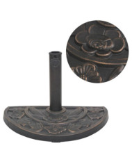Socle de parasol en résine demi-cercle Bronze 9 kg | Mobilier & Déco
