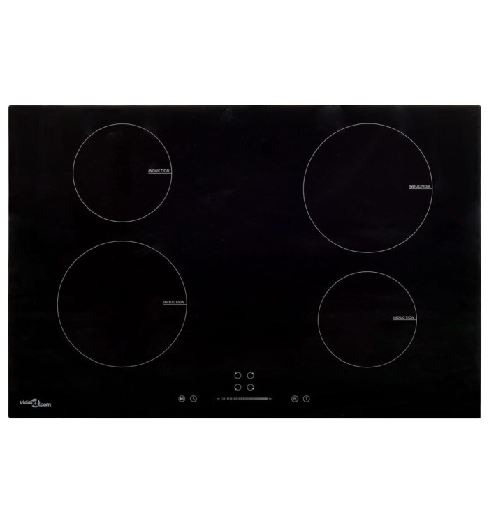 Plaque de cuisson à induction 4 brûleurs Verre 77 cm 7000 W | Mobilier & Déco