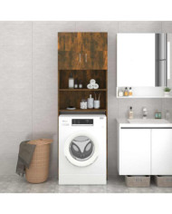 Meuble pour machine à laver Chêne fumé 64x25,5x190 cm | Mobilier & Déco