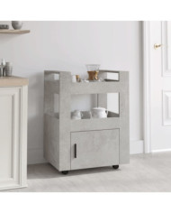 Chariot de cuisine Gris béton 60x45x80 cm Bois d'ingénierie | Mobilier & Déco