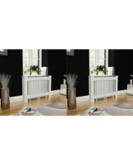 Cache-radiateurs 2 pcs blanc MDF 112 cm | Mobilier & Déco
