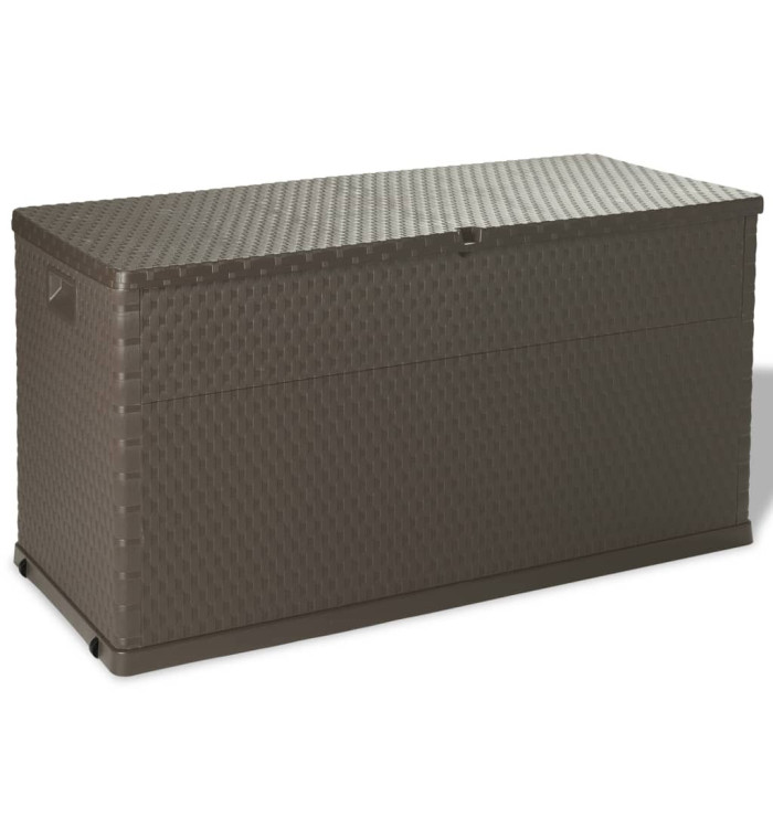 Boîte de stockage de jardin Marron 120x56x63 cm PP Rotin | Mobilier & Déco