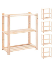 Étagères de rangement à 3 niveaux 5 pcs 80x38x90 cm Pin 150 kg | Mobilier & Déco