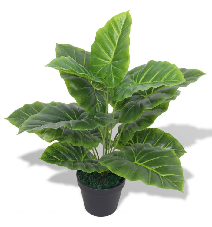 Plante Taro artificielle avec pot 45 cm Vert | Mobilier & Déco