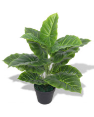 Plante Taro artificielle avec pot 45 cm Vert | Mobilier & Déco