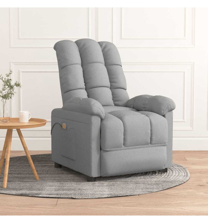 Fauteuil de massage Gris clair Tissu | Mobilier & Déco