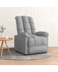 Fauteuil de massage Gris clair Tissu | Mobilier & Déco
