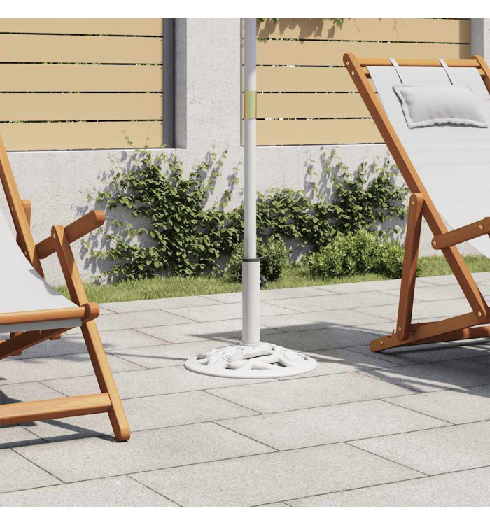 Socle de parasol Blanc 9 kg 40 cm Fonte | Mobilier & Déco
