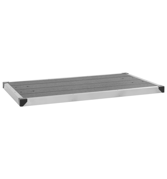 Receveur de douche extérieur WPC Acier inoxydable 110x62cm Gris | Mobilier & Déco