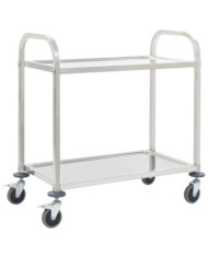 Chariot de cuisine à 2 niveaux 96,5x55x90 cm Acier inoxydable | Mobilier & Déco