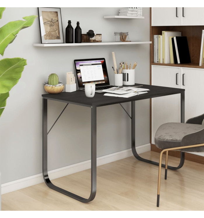Bureau d'ordinateur Noir 110x60x73 cm Aggloméré | Mobilier & Déco