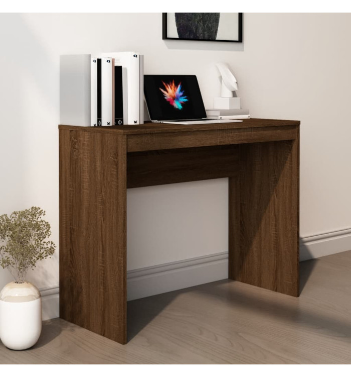 Bureau Chêne marron 90x40x72 cm Bois d'ingénierie | Mobilier & Déco