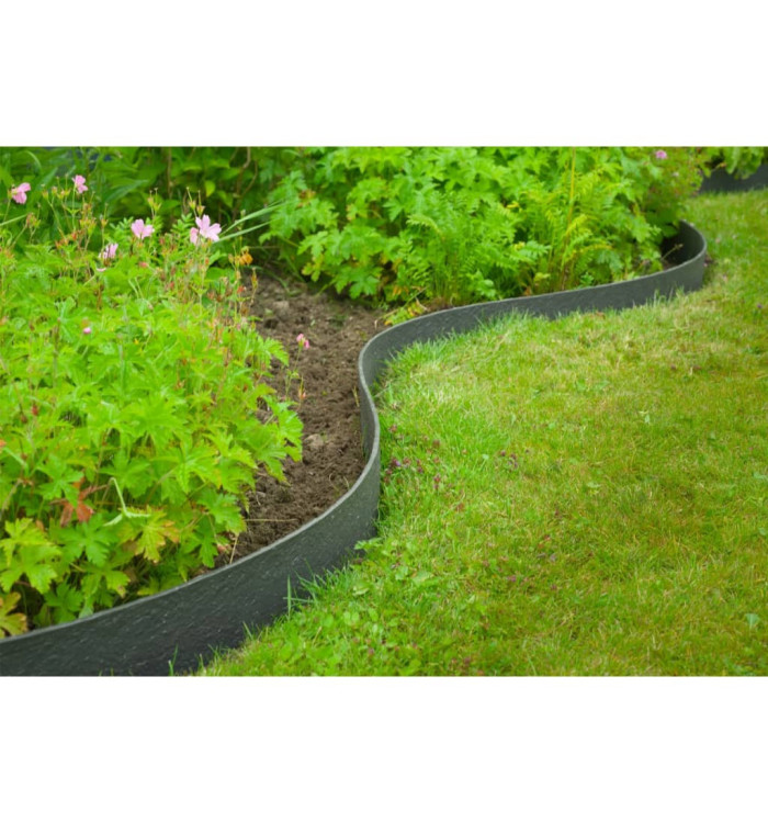 Nature Bordure de jardin 0,12x12 m 5 mm noir | Mobilier & Déco